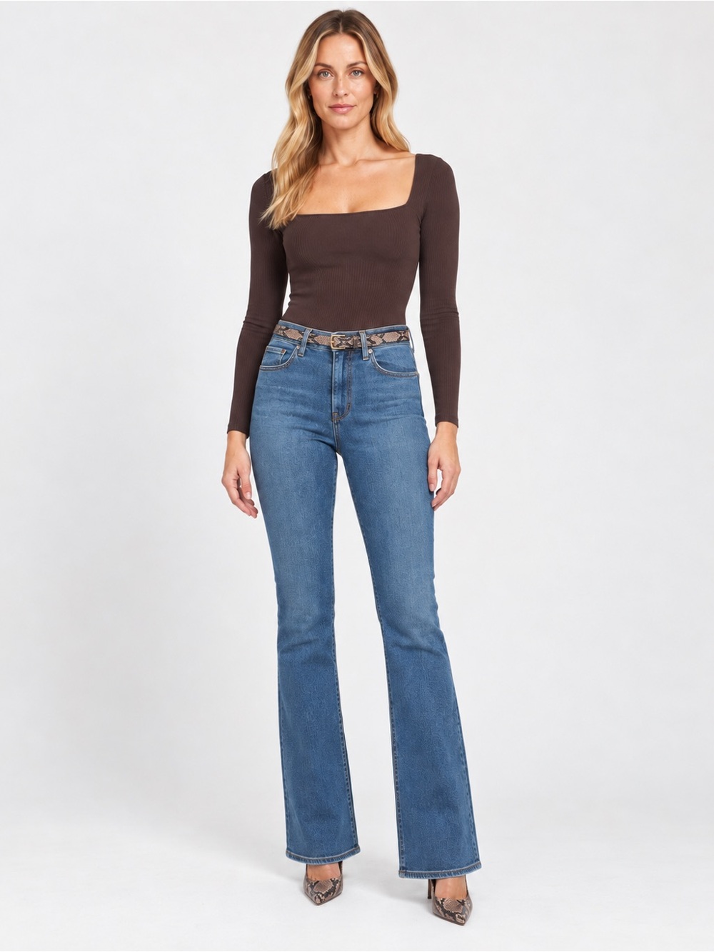 Veronica Beard Beverly Skinny Flare High Rise Jeans 28 Medium Wash 32.5 inseam